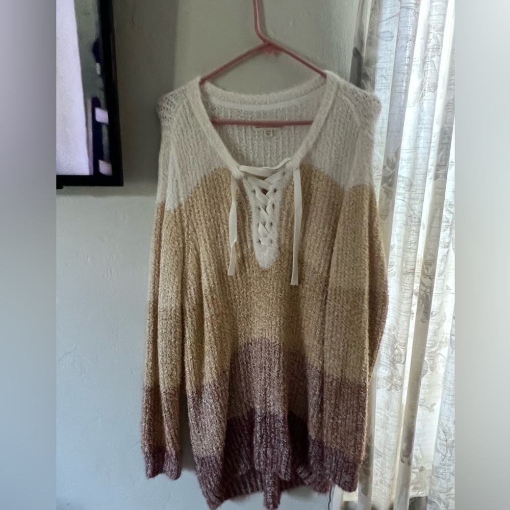 Tie up sweater